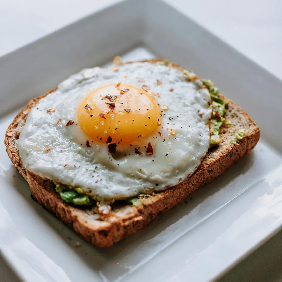 Breakfast plate with eggs on toast
