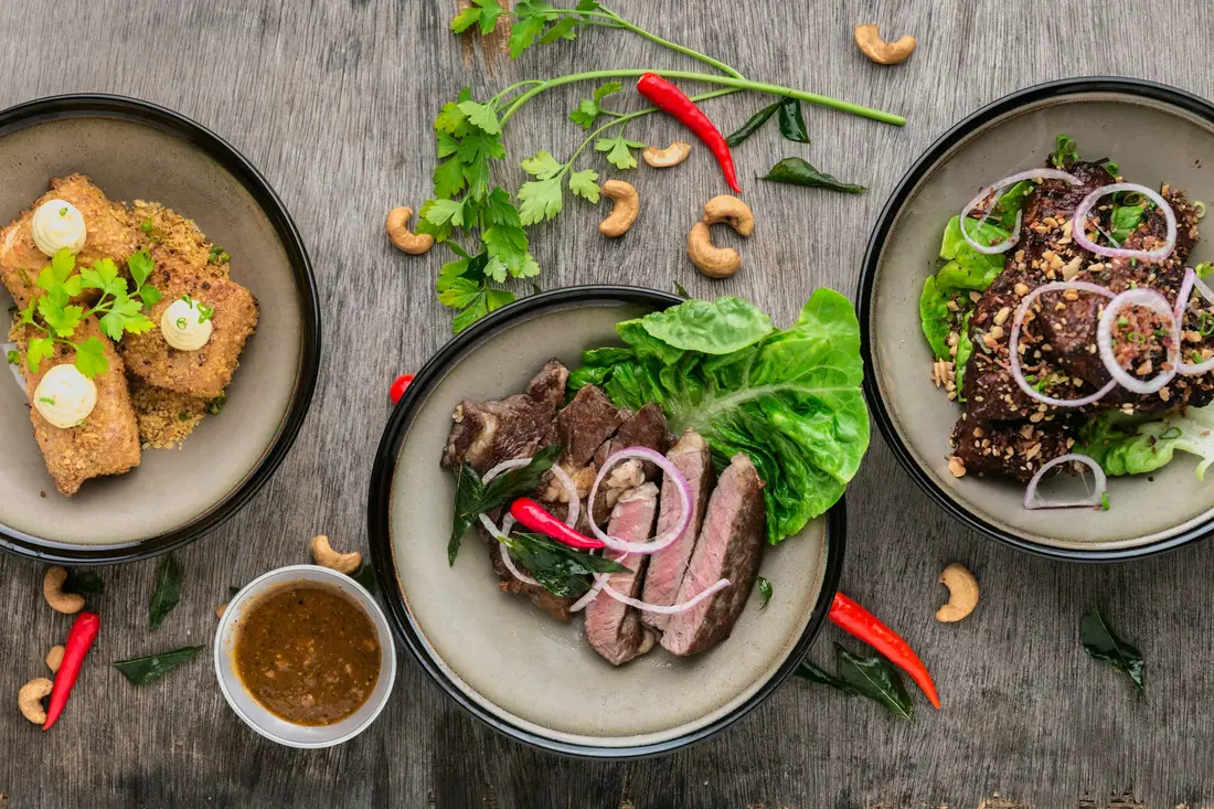 Lunch dishes from above